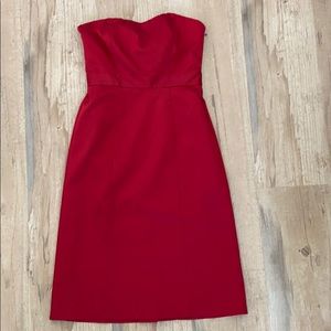 Sexy The Limited Red Strapless Satin Dress Size 0